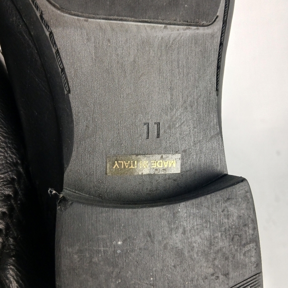 IL DIVO Men Black Leather Formal Shoes Size 11 Made In Italy - Picture 8 of 9